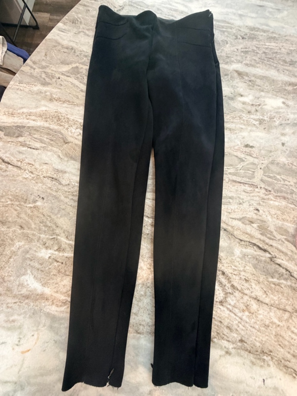 Zara Basic Black Dress Pants Medium Slim Straight Leg Work Career
